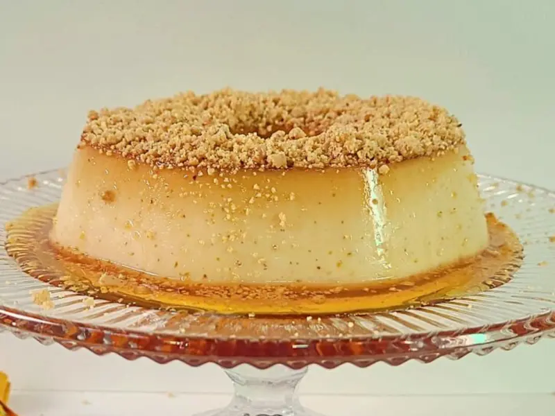 Pudim de Paçoquita com sabor de amendoim
