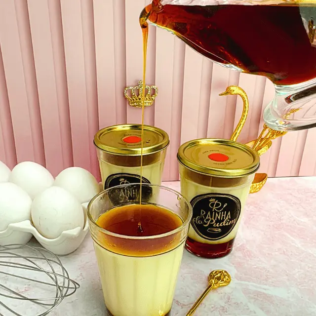 Processo de fabricação do pudim com calda caramelizada